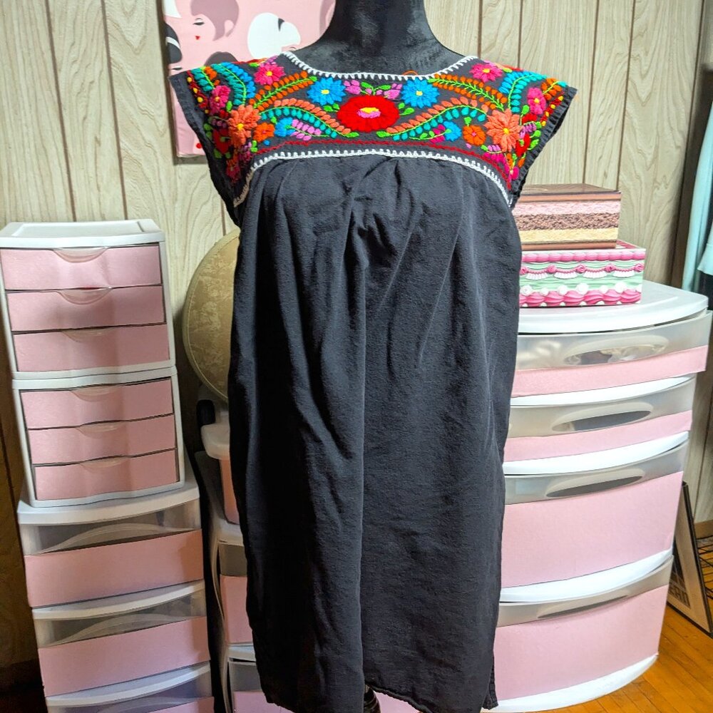 Le Catrina Hand Embroidered Elvia Dress